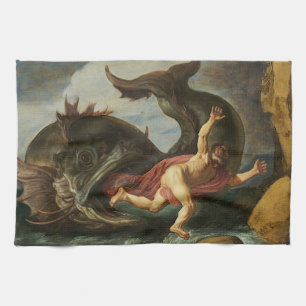 "Jonah and the Whale" hand towel