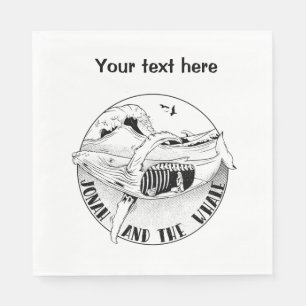 Jonah and the whale napkin