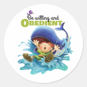 Jonah and the whale obedience sticker