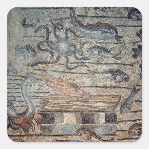 Jonah being Spat Out by the Whale, detail from a d Square Sticker