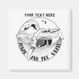 Jonah in the while bible art magnet