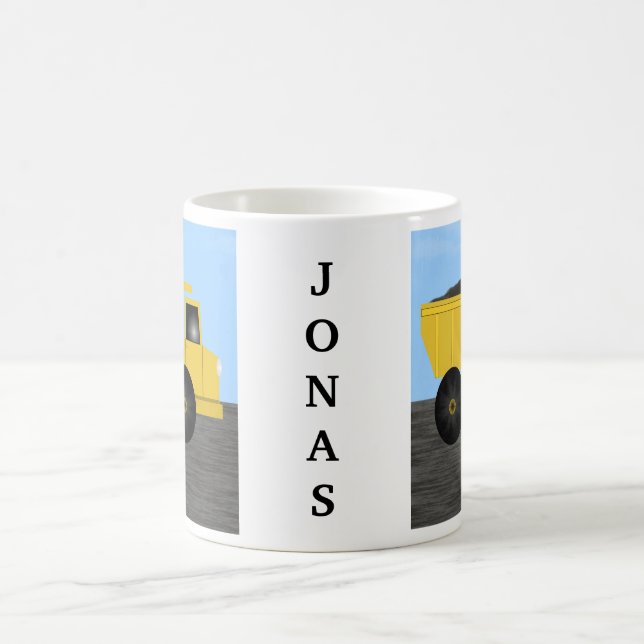 Jonas Dump Truck Personalised Name Mug (Center)
