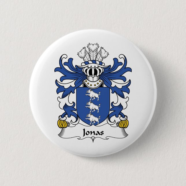 Jonas Family Crest 6 Cm Round Badge (Front)