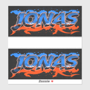 Jonas First Name Graffiti Sticker