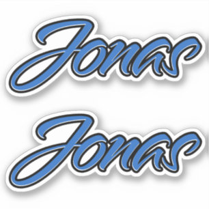 Jonas Name blue sticker Sticker Sticker Sticker