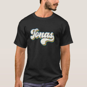 Jonas Name Personalised Vintage Retro Men Women Ki T-Shirt