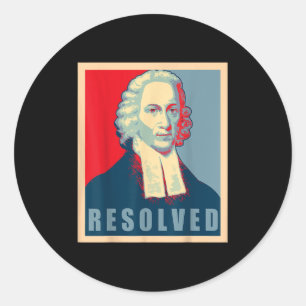 Jonathan Edwards Resolved Calvinist Reformed  Classic Round Sticker