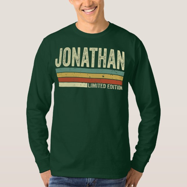 Jonathan Gift Name Personalized Funny Retro T-Shirt (Front)