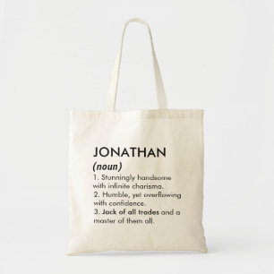 Jonathan name, Editable name, Custom name Tote Bag