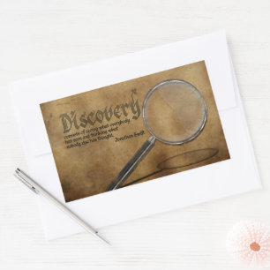 Jonathan Swift Inspirational Quote "Discovery" Rectangular Sticker