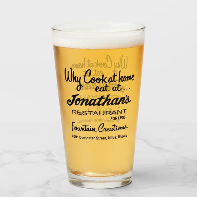 Jonathan's Restaurant, Niles, IL Glass (Front Filled)