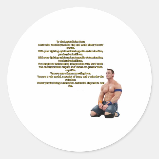 Jone Cena You Can't See Me Sticker  (Front)