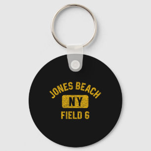 Jones Beach Field 6 Ny Gym Style Distressed Amber Key Ring