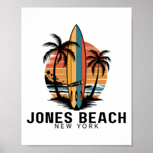 Jones Beach New York Surfing Surfer _1 Poster