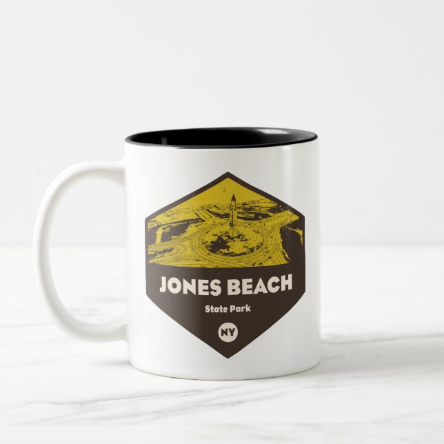 Jones Beach State Park New York Two-Tone Coffee Mug (Left)