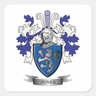 Jones Coat of Arms Square Sticker