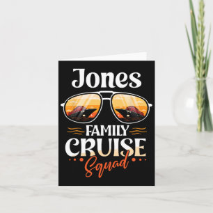 Jones Family Cruise Squad Personalised Jones Vacat Card