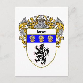 Jones Welsh Coat of Arms (Mantled) Postcard