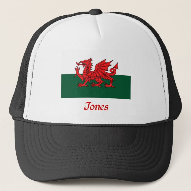 Jones Welsh Flag Trucker Hat (Front)