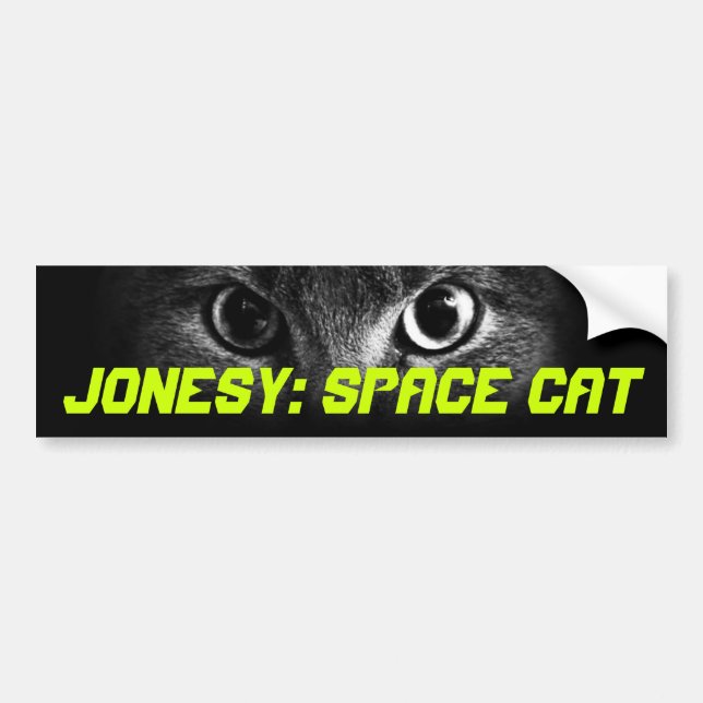 Jonesy: Space Cat Bumper Sticker (Front)