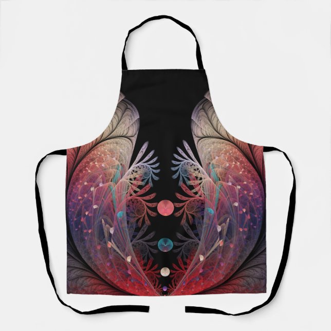 Jonglage Abstract Modern Fantasy Fractal Art Apron (Front)