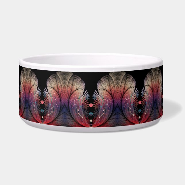 Jonglage Abstract Modern Fantasy Fractal Art Bowl (Front)