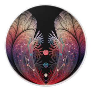 Jonglage Abstract Modern Fantasy Fractal Art Ceramic Knob