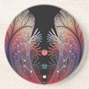 Jonglage Abstract Modern Fantasy Fractal Art Coaster