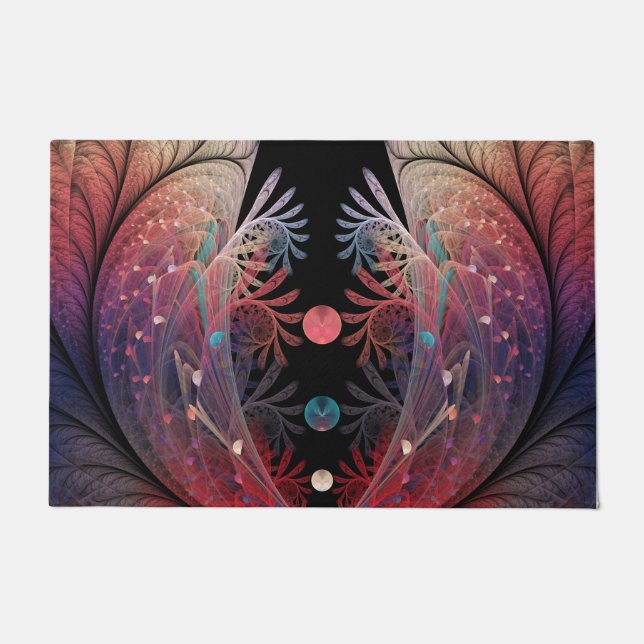 Jonglage Abstract Modern Fantasy Fractal Art Doormat (Front)