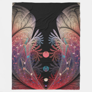 Jonglage Abstract Modern Fantasy Fractal Art Fleece Blanket