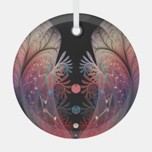 Jonglage Abstract Modern Fantasy Fractal Art Glass Tree Decoration