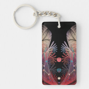 Jonglage Abstract Modern Fantasy Fractal Art Key Ring