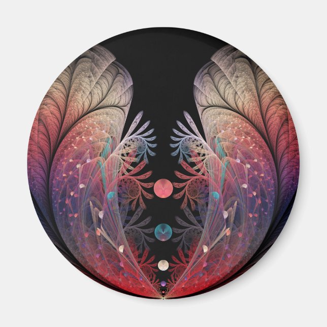 Jonglage Abstract Modern Fantasy Fractal Art Magnet (Front)