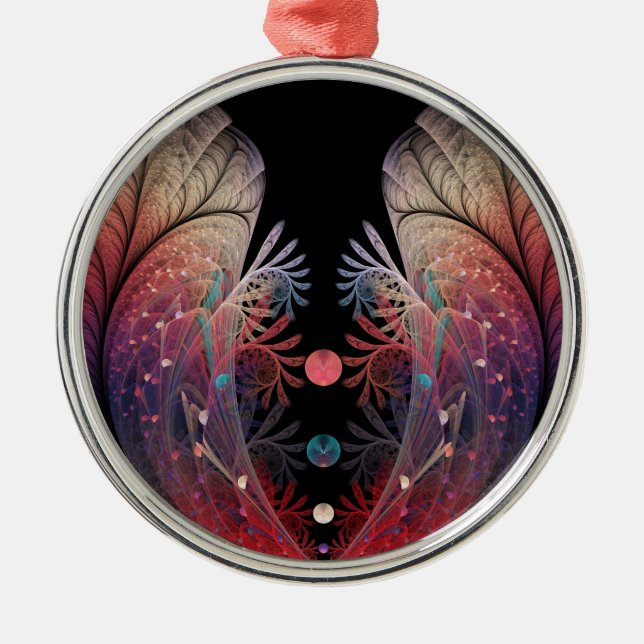 Jonglage Abstract Modern Fantasy Fractal Art Metal Tree Decoration (Front)