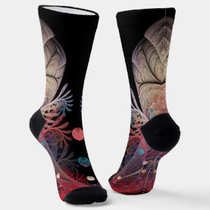 Jonglage Abstract Modern Fantasy Fractal Art Socks
