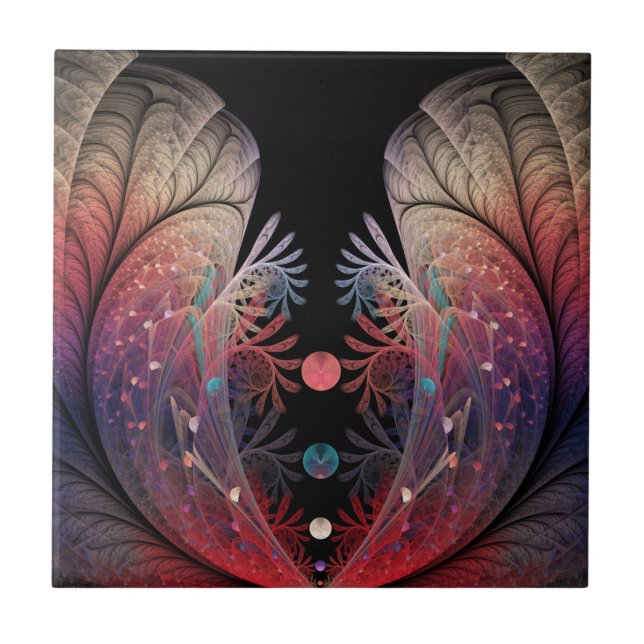 Jonglage Abstract Modern Fantasy Fractal Art Tile (Front)