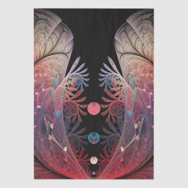 Jonglage Abstract Modern Fantasy Fractal Art Tissue Paper (Front)