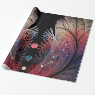 Jonglage Abstract Modern Fantasy Fractal Art Wrapping Paper
