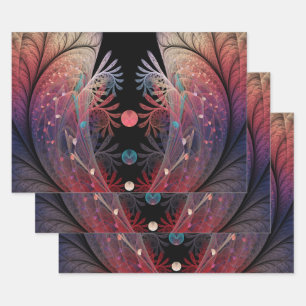 Jonglage Abstract Modern Fantasy Fractal Art Wrapping Paper Sheet