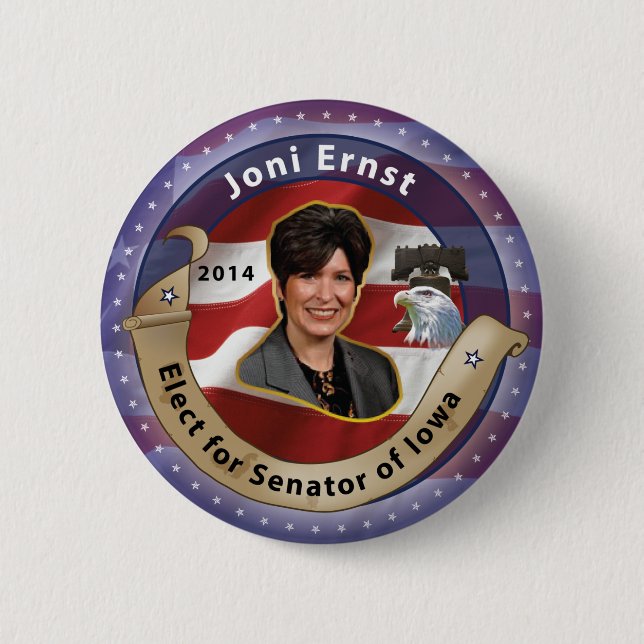 Joni Ernst 6 Cm Round Badge (Front)
