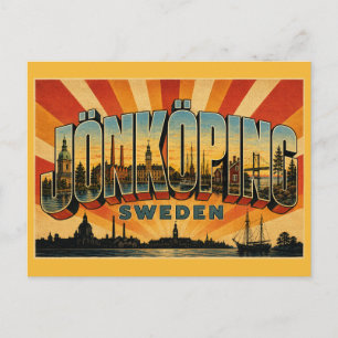 Jönköping Sweden Lake Vättern Postcard