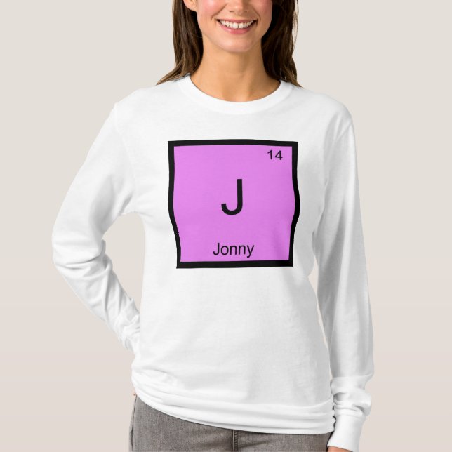 Jonny Name Chemistry Element Periodic Table T-Shirt (Front)
