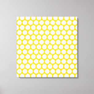 Jonquil Asian Moods Ikat Dots Canvas Print