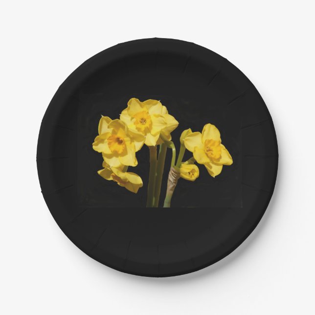 Jonquil Flowers Paper Plate (Front)