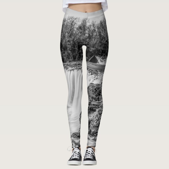 Joplin Grand Falls Overview Grayscale Leggings (Front)
