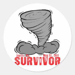 Joplin Missouri Tornado Survivor Classic Round Sticker
