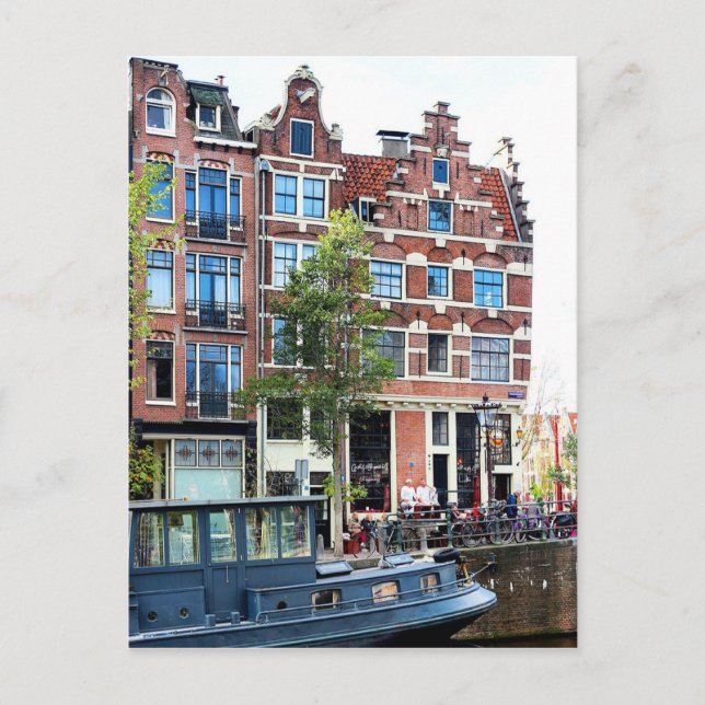 Jordaan Amsterdam Prinsengracht Corner Postcard (Front)