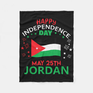 Jordan 79th Independence Day Jordanian Pride Jorda Fleece Blanket