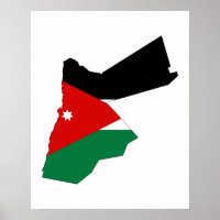 Jordan country flag map shape silhouette