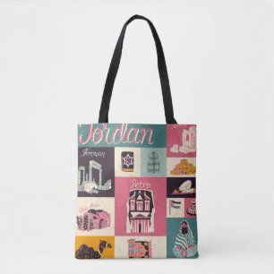 Jordan Culture Retro Illustrated Symbols Tote Bag